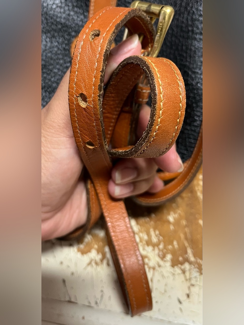 Dooney & Bourke All Weather Leather Saddle Crossbody Bag 70's 80's Collectors - Picture 8 of 16